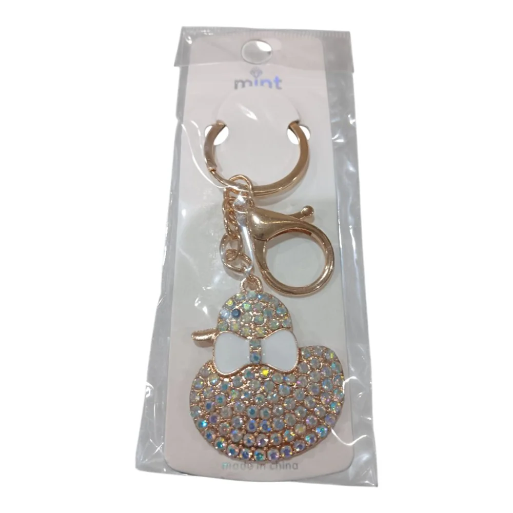 Duck your Favorite Valentine! Cute Iridescent Keychain Purse Backpack Charm!